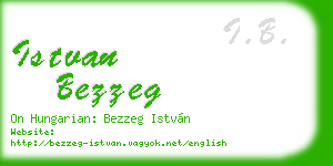 istvan bezzeg business card